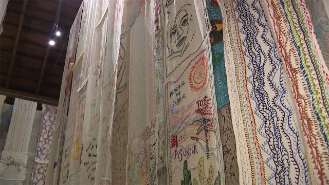 Stitches for refugees project, Cedarburg exhibit displays message