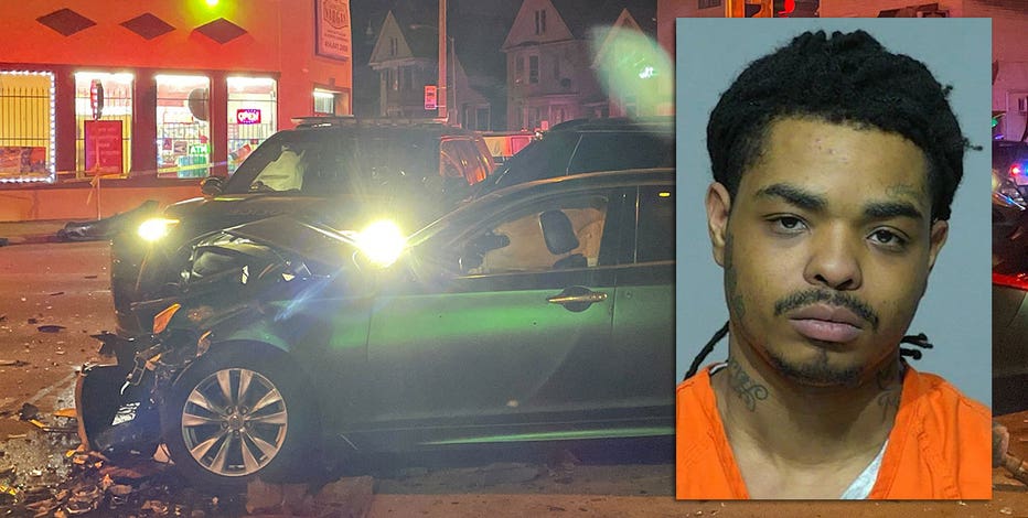 Milwaukee police chase, crash on south side; 24-year-old man charged
