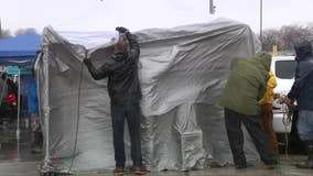 Brewers home opener: Fans brave cold, wintry mix outside ballpark