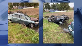 Mount Pleasant rollover crash; Kenosha man arrested
