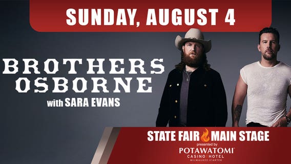 2024 Wisconsin State Fair: Brothers Osborne take Main Stage Aug. 4