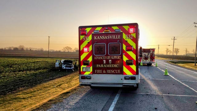 Racine County 2-vehicle crash; driver extricated, 2 taken to hospital