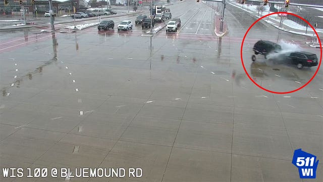 Wauwatosa crash; SUV driver failed to stop at red light, struck by van