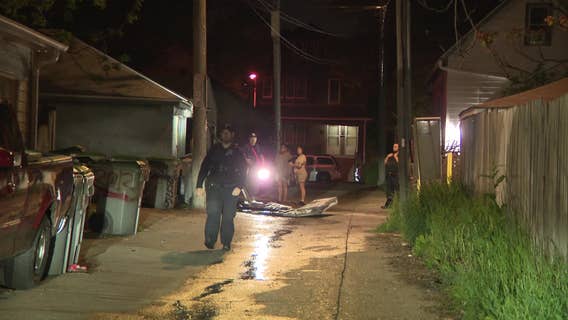 Milwaukee garage fire at 20th and Lapham