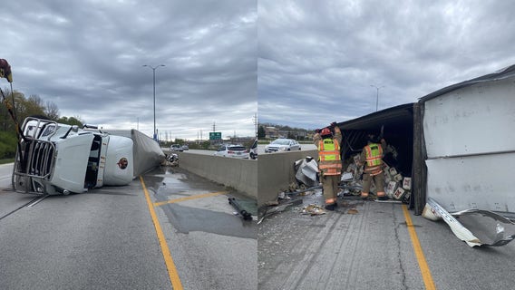 Semi hauling beer crashes, I-41 lanes closed for hours