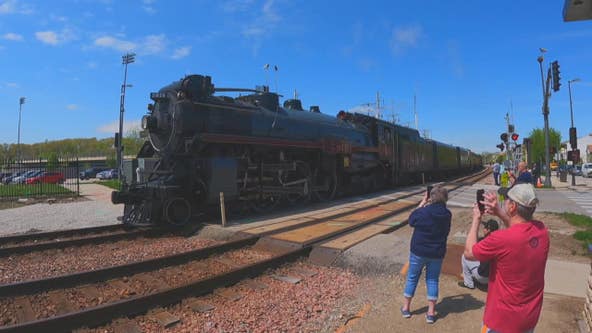 Steam train passes through Wauwatosa