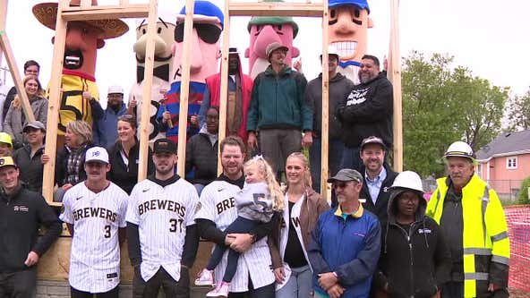 Milwaukee Habitat building season begins, Brewers players pitch in