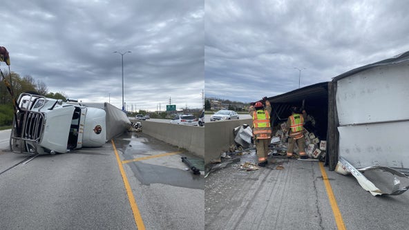 Semi hauling beer crashes, I-41 lanes closed for hours