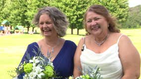 Wisconsin bride, longtime pen pal meet for 1st time at wedding