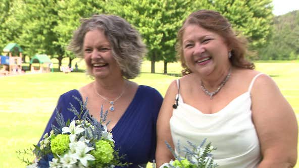 Wisconsin bride, longtime pen pal meet for 1st time at wedding