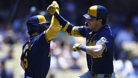 Brewers beat Dodgers, avoid being swept in weekend series