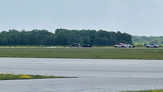 Airplane overturns while landing at West Bend Municipal Airport