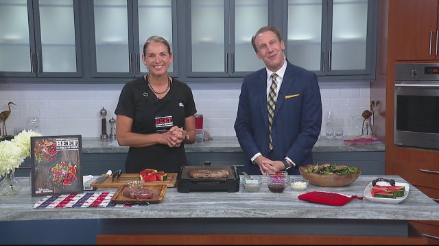Grilled steak and watermelon salad, the perfect summer dish