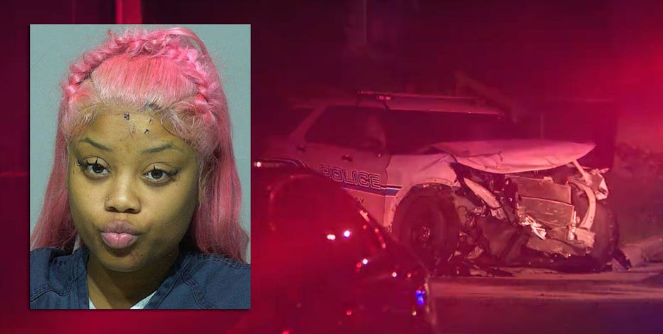 Whitefish Bay police chase, crash involving squad; woman charged