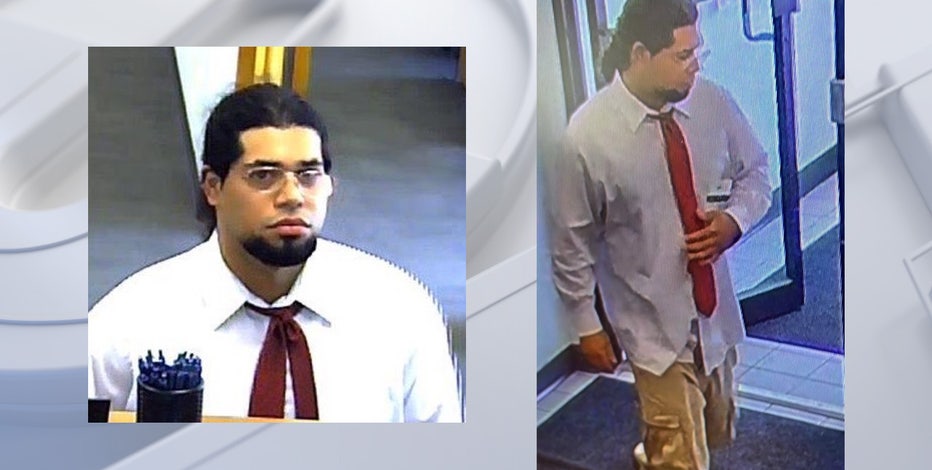 Sussex bank robbery; Waukesha County deputies seek man