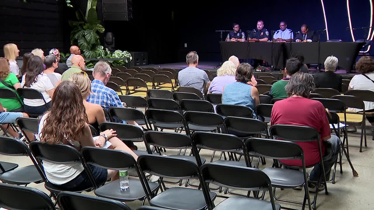 Town hall meeting on crime and safety in Milwaukee; meeting between police and residents