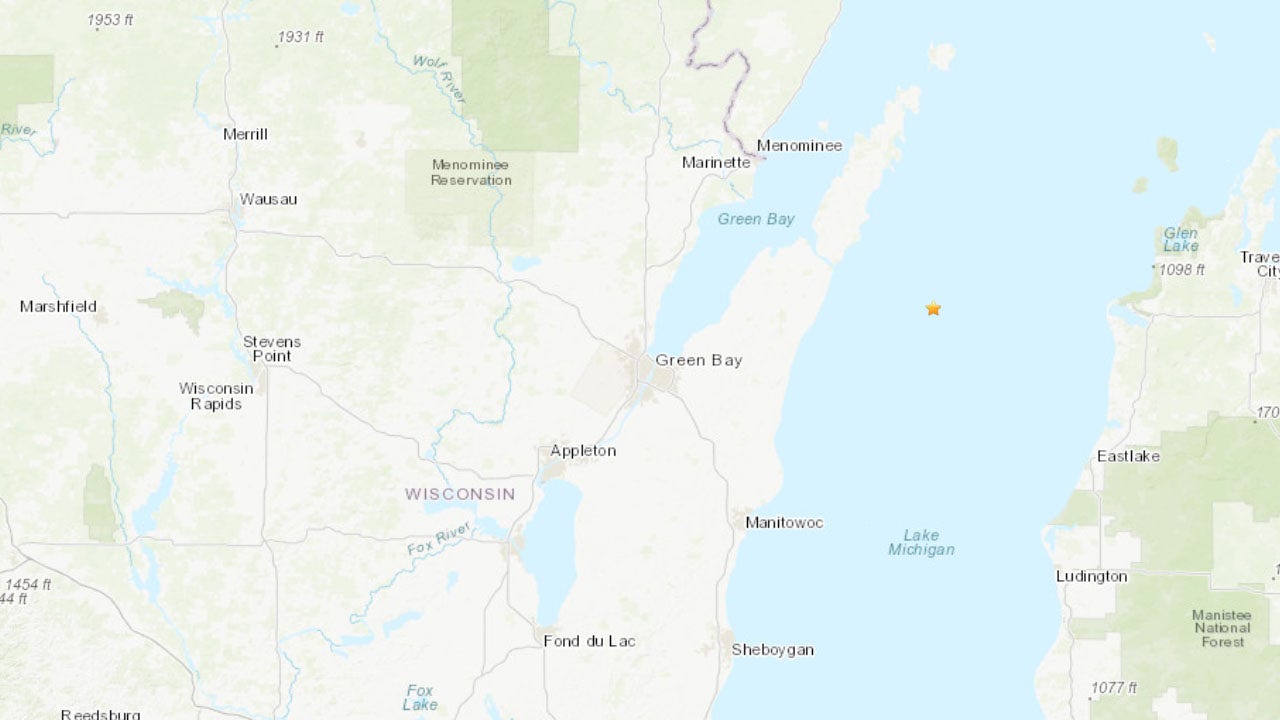 Earthquake reported in Lake Michigan; 24 miles from Sturgeon Bay