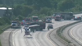 Waukesha County crash shuts down I-94, driver seriously injured