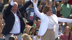 VP Kamala Harris Milwaukee visit; campaign rally at Fiserv Forum