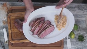 Smoked tri-tip with grilled corn elote: recipe