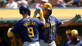 Brewers beat Athletics; Jake Bauers homers, scores 3 times