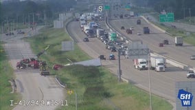 Racine County semi crash; I-41/94 near WIS 11