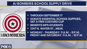 AJ Bombers School Supply Drive until Sept. 17; benefits MPS students