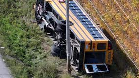 Random Lake school bus rollover crash; father of injured kids wants change