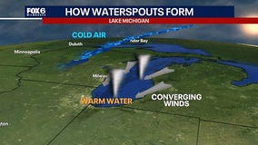 Southeast Wisconsin rain Tuesday; waterspouts possible