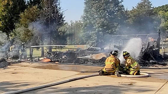 Kenosha County garage fire; no injuries reported