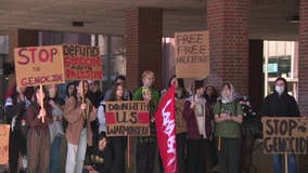 UW-Milwaukee Gaza protests; students stage walkout