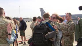 128th Airlift Wing homecoming; nearly 100 welcomed home