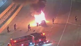 I-41 car fire in Wauwatosa, WisDOT camera captures response: video