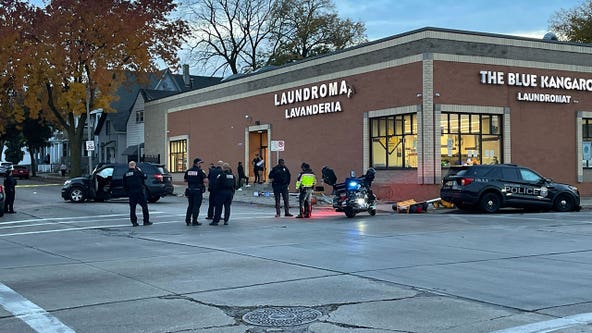 Milwaukee police squad, SUV wreck at 11th and Greenfield