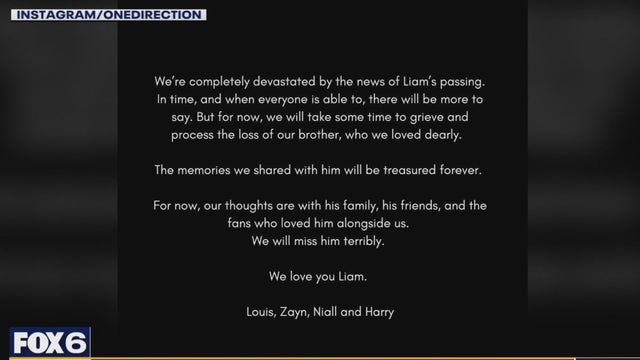 Tributes from members of One Direction pour in for Liam Payne