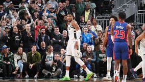 Bucks beat Pistons in overtime, Antetokounmpo scores 59