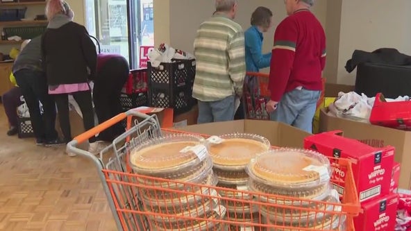 Interchange Food Pantry Thanksgiving dinner giveaways