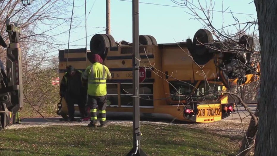 School bus crash, Racine County