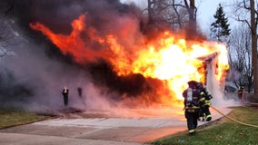 Grafton fire destroys garage, car; no injuries, pets rescued