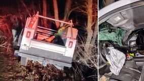 Racine County crash, truck hit vehicle parked in road: officials