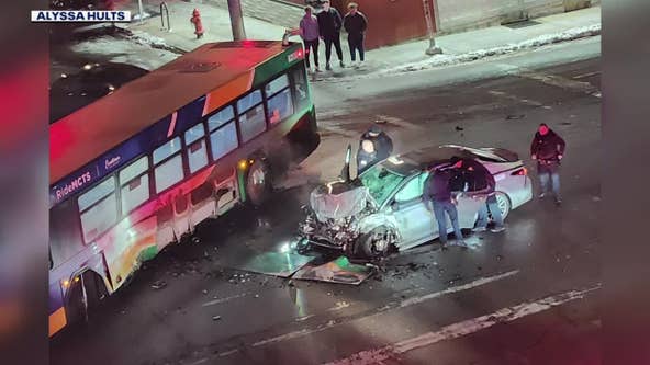 Car crashes into MCTS bus on Milwaukee's east side, driver dead