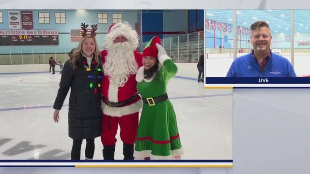 Skating with Santa at the Mullett Ice Center in Hartland