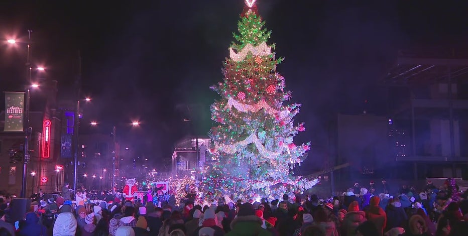 Milwaukee Christmas tree lighting; 111th annual celebration