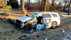 Salem Lakes rollover crash; 2 hospitalized