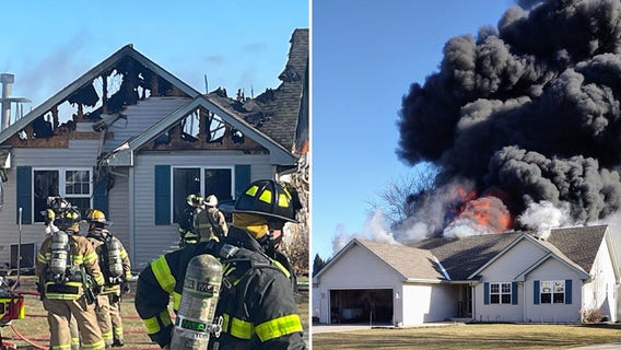 Kansasville house fire, residents escape without injury