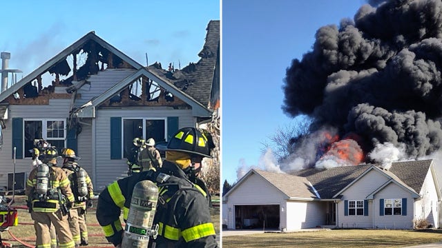 Kansasville house fire, residents escape without injury