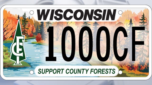 Wisconsin County Forests Association license plates now offered