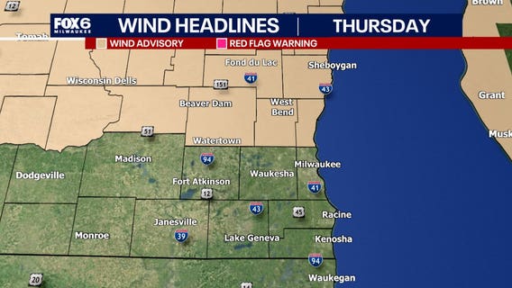 Wisconsin wind advisory Thursday; gusts 40-50 mph