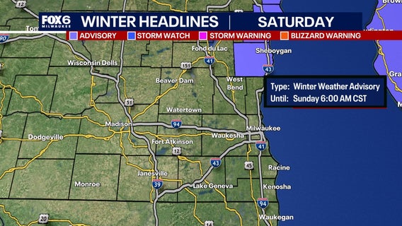 Wisconsin winter weather advisory; latest updates Saturday