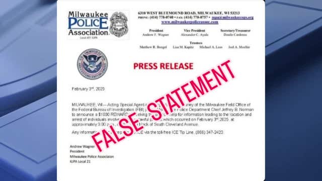 Fake Milwaukee police ICE information spreading; MPA president responds